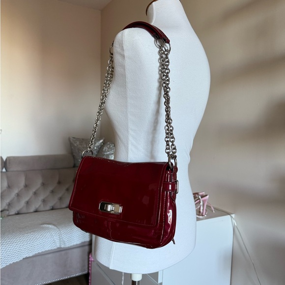 Coach Red Chain Shoulder Bag - Picture 8 of 12
